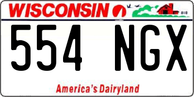 WI license plate 554NGX