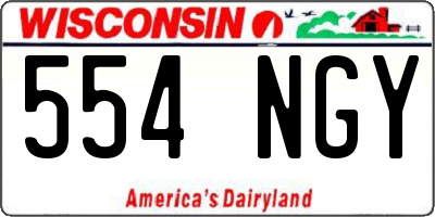 WI license plate 554NGY