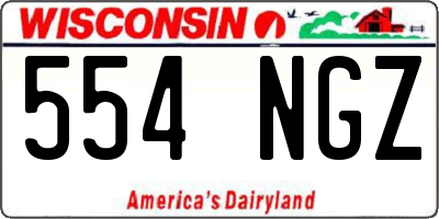 WI license plate 554NGZ