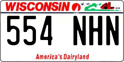 WI license plate 554NHN