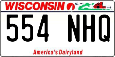 WI license plate 554NHQ