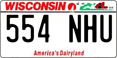 WI license plate 554NHU