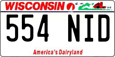 WI license plate 554NID