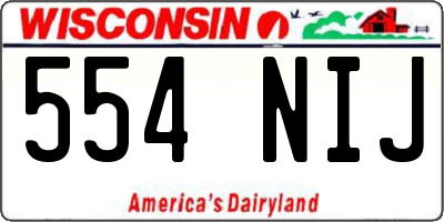 WI license plate 554NIJ