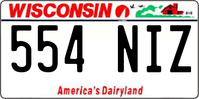 WI license plate 554NIZ