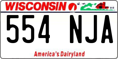 WI license plate 554NJA