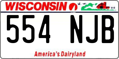 WI license plate 554NJB