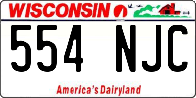 WI license plate 554NJC