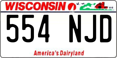 WI license plate 554NJD