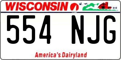 WI license plate 554NJG