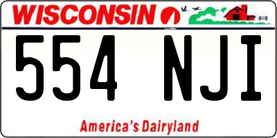 WI license plate 554NJI