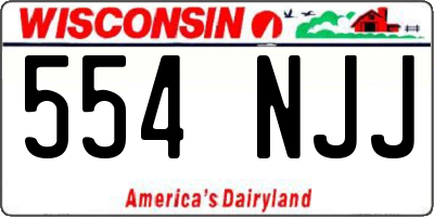 WI license plate 554NJJ