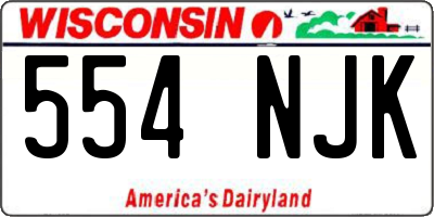 WI license plate 554NJK