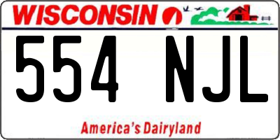 WI license plate 554NJL