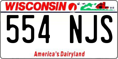 WI license plate 554NJS