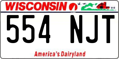 WI license plate 554NJT