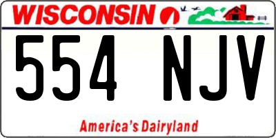 WI license plate 554NJV