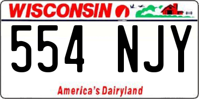 WI license plate 554NJY