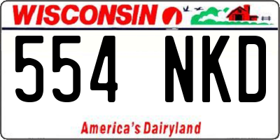 WI license plate 554NKD