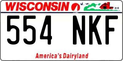 WI license plate 554NKF
