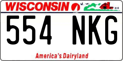 WI license plate 554NKG