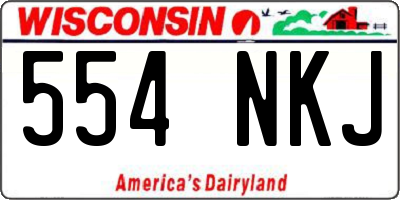 WI license plate 554NKJ