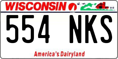 WI license plate 554NKS