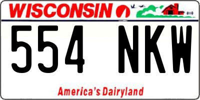 WI license plate 554NKW