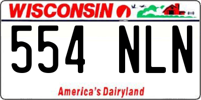 WI license plate 554NLN