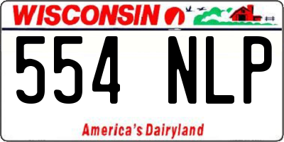 WI license plate 554NLP