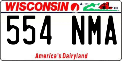 WI license plate 554NMA