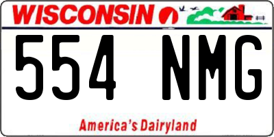 WI license plate 554NMG