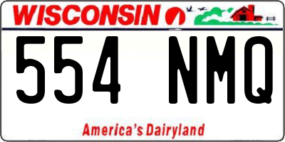 WI license plate 554NMQ