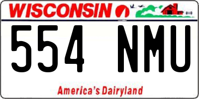 WI license plate 554NMU