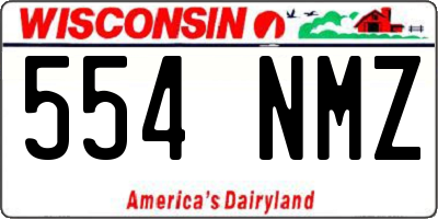WI license plate 554NMZ