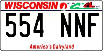 WI license plate 554NNF