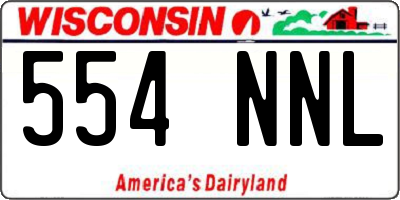 WI license plate 554NNL