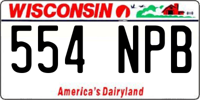 WI license plate 554NPB
