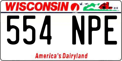 WI license plate 554NPE