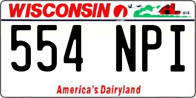 WI license plate 554NPI