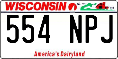 WI license plate 554NPJ