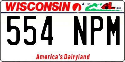 WI license plate 554NPM