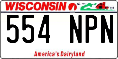 WI license plate 554NPN