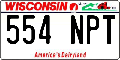 WI license plate 554NPT