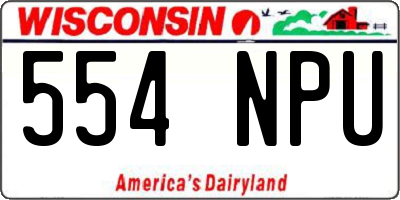 WI license plate 554NPU