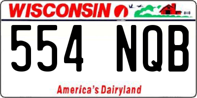 WI license plate 554NQB
