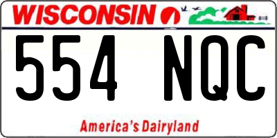 WI license plate 554NQC