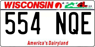 WI license plate 554NQE