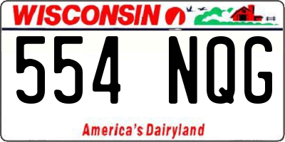WI license plate 554NQG