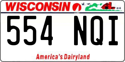 WI license plate 554NQI